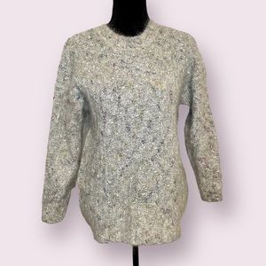 Best American Clothing Co. Mohair Sweater Gray With Multicolored Speckles Medium